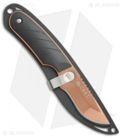 CRKT Side Hawg 2 Fixed Blade Neck Knife W/ Pivot Sheath (2.25" Bronze) 2404BR -Blade HQ Knife Shop CRKT Side Hawg 2 neck knife pivot sheath bronze 2404BR BHQ 69071 er spine