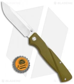 CRKT Steigerwalt Kova Front Lock Knife OD Green GFN (3.5" Satin) 6434 -Blade HQ Knife Shop CRKT Steigerwalt Kova Front Lock OD Green GRN Satin 6434 BHQ 126215 jr bottlecap