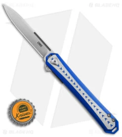 CRKT Stickler Liner Lock Assisted Flipper Knife Blue Aluminum (3.4" Satin) -Blade HQ Knife Shop CRKT Stickler LL Assisted Flipper Knife Blue Aluminum 2in Satin BHQ 145866 td size
