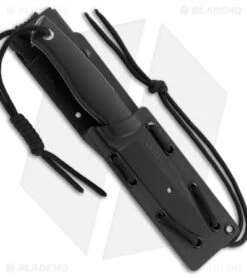 CRKT TSR Terzuola Survival Rescue Fixed Blade Knife Black GFN (4.3" Satin ) 2061 -Blade HQ Knife Shop CRKT T SR Terzuola survival rescue black GFN satin 2061 BHQ 51818 er spine