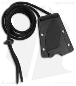 CRKT Schwarz Tailbone Fixed Blade Knife Orange Cord-Wrapped (2.4" SW) 2415 -Blade HQ Knife Shop CRKT Tailbone Fixed Black Orange Cord BHQ 119326 jr sheath