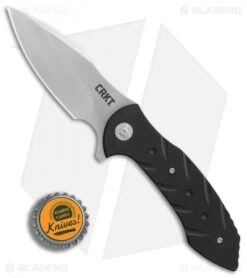 CRKT Ochs Terrestrial Liner Lock Knife Black G-10 (3.3" Satin) 5370 -Blade HQ Knife Shop CRKT Terrestrial Black G10 satin BHQ 76680 er bottlecap
