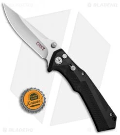 CRKT Tighe Tac Two Clip Point Automatic Knife GRN (3.38" Satin) 5230-Conv -Blade HQ Knife Shop CRKT Tighe Tac Two Clip GRN CONV CRKT 5230 BHQ 71815 jr bottlecap
