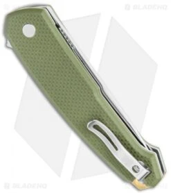 CRKT Vox Tueto Spring Assisted Flipper Knife OD Green G-10 (3.3" Satin) 5325 -Blade HQ Knife Shop CRKT Tueto SA Filpper OD Green G 10 Satin 5325 BHQ 119344 jr side