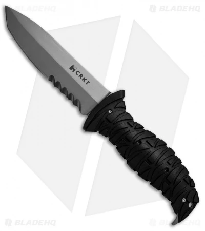 CRKT Ultima Tactical Fixed Blade Knife Black GFN (4.8" Gray Serr) 2125 CRKT Ultima Tactical Fixed Blade Knife Black GFN (4.8" Gray Serr) 2125 -Blade HQ Knife Shop CRKT Ultima Tactical GFN Gray Serr 2125 BHQ 49845 jr