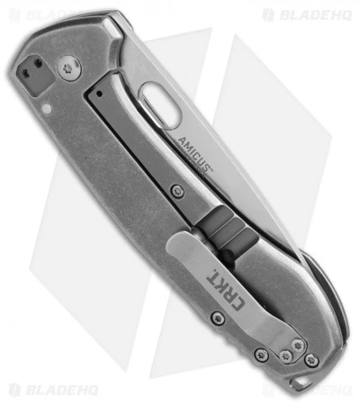 CRKT Vox Amicus Frame Lock Knife SS (3.375" Stonewash) 5445X *Factory Second CRKT Vox Amicus Frame Lock Knife SS (3.375" Stonewash) 5445X *Factory Second -Blade HQ Knife Shop CRKT Vox Amicus SS sw factory second BHQ 74567 er side
