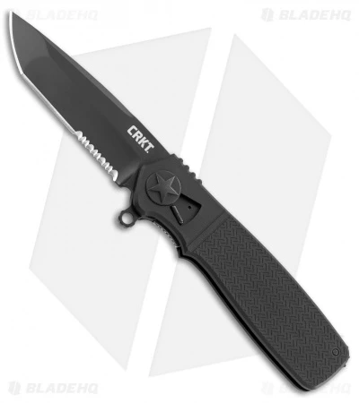 CRKT Homefront Tactical Tanto Field Strip Knife Black (3.5" Black Serr) K260KKS CRKT Homefront Tactical Tanto Field Strip Knife Black (3.5" Black Serr) K260KKS -Blade HQ Knife Shop CRKT homefront tactical tanto black black serr K260KKS BHQ 51833 er