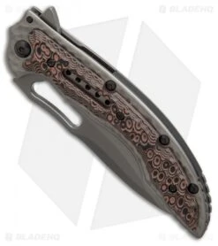 CRKT Ikoma Fossil Frame Lock Knife (3.96" Gray Serr) 5471K -Blade HQ Knife Shop CRKT ikoma fossil gray serr 5471K BHQ 21379 er spine