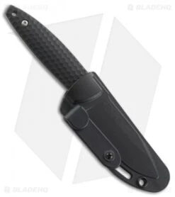 CRKT Lucas Burnley Aux Fixed Blade Knife Black (3.5" Satin) 1200 2 CRKT Lucas Burnley Aux Fixed Blade Knife Black (3.5" Satin) 1200 -Blade HQ Knife Shop CRKT lucas burnley aux black satin 1200 BHQ 51813 er sheath