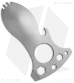 CRKT Eat'N Tool Titanium (Silver) 9100TI -Blade HQ Knife Shop EatN Tool 9100TI BHQ 50102 jr back