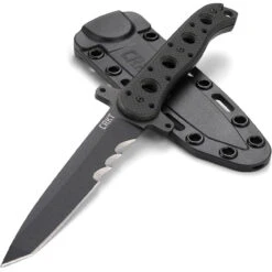 CRKT M16-FX Tanto CR13FX, 4.636" SK-5 Steel W/ Black Veff Serrated Blade, Black G10 Handle -Blade HQ Knife Shop M16 FX 3 12332.1579187131