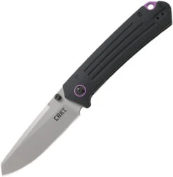 CRKT Montosa Linerlock CR7115, 3.246" 8Cr13MoV Plain Blade, Black G10 Handle