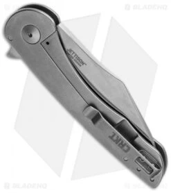 CRKT Jettison Frame Lock Flipper Knife (3.25" Stonewash) 6130 -Blade HQ Knife Shop ckrt jettison 6130 cm side