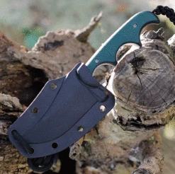 CRKT Minimalist Persian Neck Knife - Green Resin Fiber (2.76" 8Cr13MoV Bead Blast) 2379 -Blade HQ Knife Shop cr2379.2 23555.1628188692