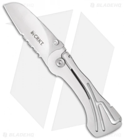 CRKT Klecker NIRK NOVO Folding Knife w/ Brushed Frame (2.75" Satin Serr) 5175 CRKT Klecker NIRK NOVO Folding Knife W/ Brushed Frame (2.75" Satin Serr) 5175 -Blade HQ Knife Shop crkt 5175 nirk novo