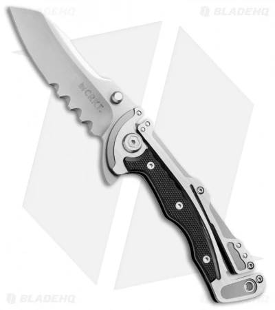 CRKT Graphite Glenn Klecker Liner Lock Knife (3.06" Satin Serr) 5195 CRKT Graphite Glenn Klecker Liner Lock Knife (3.06" Satin Serr) 5195 -Blade HQ Knife Shop crkt 5195 klecker graphite serrated