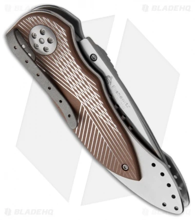 CRKT Elishewitz E-Lock 7323 Automatic Conversion Bronze (2.75" Satin) CRKT Elishewitz E-Lock 7323 Automatic Conversion Bronze (2.75" Satin) -Blade HQ Knife Shop crkt 7323 e lock bronze side