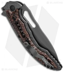 CRKT Ikoma Fossil Small Frame Lock Knife (3.41" Gray Serr) 5461 -Blade HQ Knife Shop crkt fossil 5461k side cm