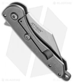 CRKT Jettison Compact Frame Lock Flipper Knife Titanium (2" Stonewash) 6120 -Blade HQ Knife Shop crkt jettison 6120 side cm 2