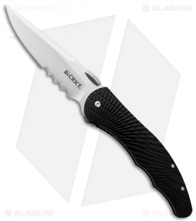 CRKT MJ Lerch Enticer Spring Assisted Knife (3.24" Satin Serr) 1061 CRKT MJ Lerch Enticer Spring Assisted Knife (3.24" Satin Serr) 1061 -Blade HQ Knife Shop crkt lerch enticer 1061
