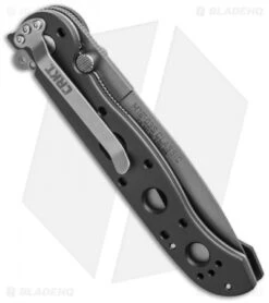 CRKT Kit Carson M16-03S Classic Spear Point Flipper Knife Al (3.5" Bead Blast) -Blade HQ Knife Shop crkt m16 03s side cm