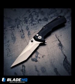 CRKT Tighe Tac Two Tanto Flipper Button Lock Knife GRN (3.25" Satin) 5235 -Blade HQ Knife Shop crkt tighe tact two tanto BHQ 34386 dl