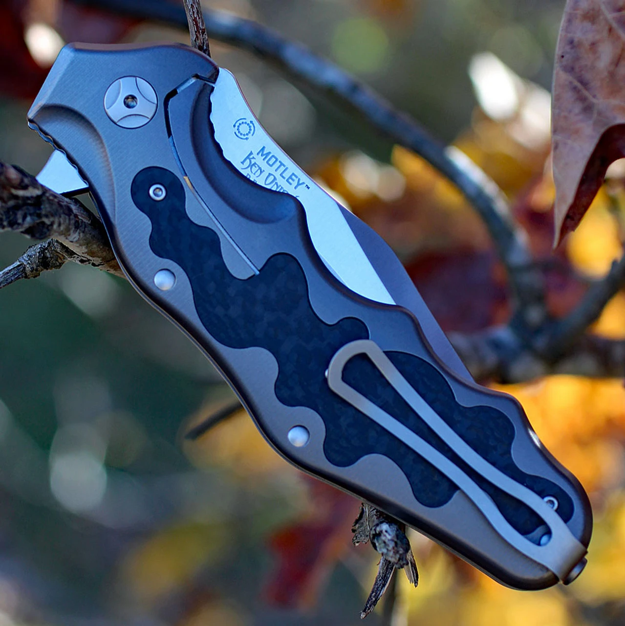 CRKT Ken Onion Motley Flipper K210CFXP, 3.875" Sleipner Plain Blade, Titanium Carbon Fiber Inlays Handle-Limited to 500 CRKT Ken Onion Motley Flipper K210CFXP, 3.875" Sleipner Plain Blade, Titanium Carbon Fiber Inlays Handle-Limited To 500 -Blade HQ Knife Shop