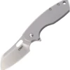 CRKT Large Pilar Framlock CR5315, 2.63" 8Cr14MoV Satin Blade, Satin Stainless Steel Handle
