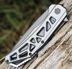 CRKT K330GGP Gusset, 3.5" 8Cr13MoV Plain Blade, Stainless Handles 2 CRKT K330GGP Gusset, 3.5" 8Cr13MoV Plain Blade, Stainless Handles -Blade HQ Knife Shop k330ggp.3 95872.1566585937