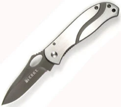 CRKT 6480 Pazoda, 2.6" 8Cr13MoV Plain Blade, SS Handle