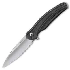 CRKT Columbia River Ripple, Stainless Grey Handle, Combo Edge