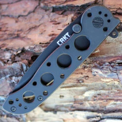 CRKT M16-02KS Framelock Tanto, 3.05" 12C27 Sandvik Plain Blade, Black Stainless Handle -Blade HQ Knife Shop m16 02ks.3 59688.1566585934